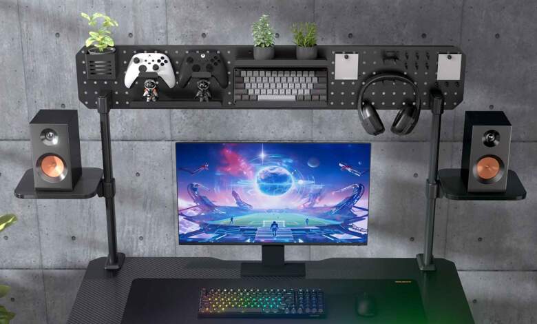 E-ARES 120 : un module de panneaux perforés pensé pour optimiser l’espace et sublimer votre setup 1 Module panneaux perforés E Ares 120 Couv