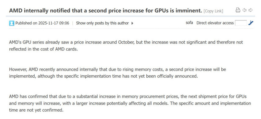 AMD préparerait une hausse des prix GPU, la mémoire flambe 2 Carte graphique AMD GPU ventilateurs refroidissement dissipateur PCB mémoire GDDR hausse prix marché