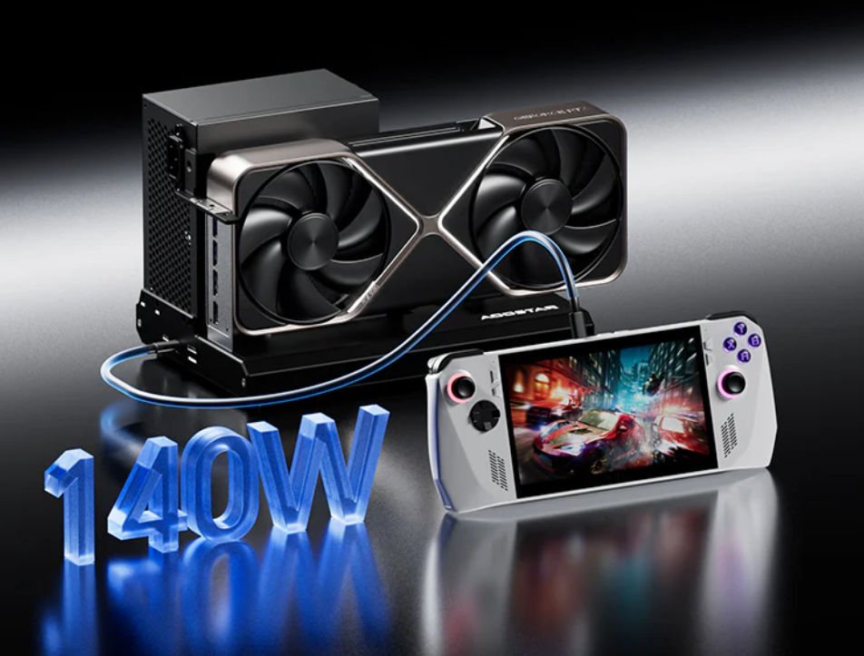 AOOSTAR EG02 : dock eGPU Thunderbolt 5 et OCuLink à 219 dollars, compatibilité au long cours 2 Vue rapprochée du dock AOOSTAR EG02 pour eGPU montrant ports Thunderbolt 5 et OCuLink, boîtier aluminium et connectique