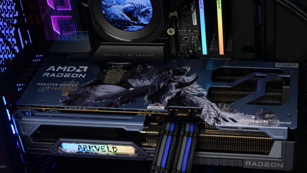 Unboxing de la ASRock Radeon RX 9070 XT Monster Hunter Wilds Edition 15 asrock amd radeon rx 9070 xt steel legend monster hunter 16 go montage pc demo 02