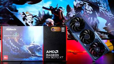 asrock amd radeon rx 9070 xt steel legend monster hunter 16 go photo principale unboxing