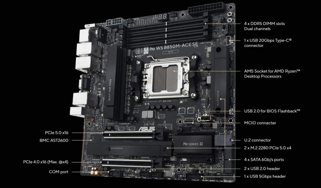 asus Pro WS B850M ACE SE specs image