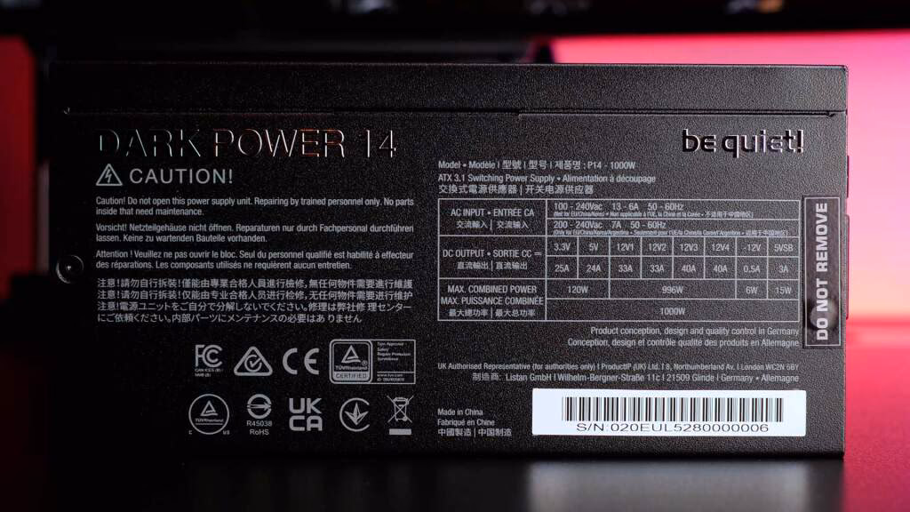 bequiet dark power 14 1000w specs