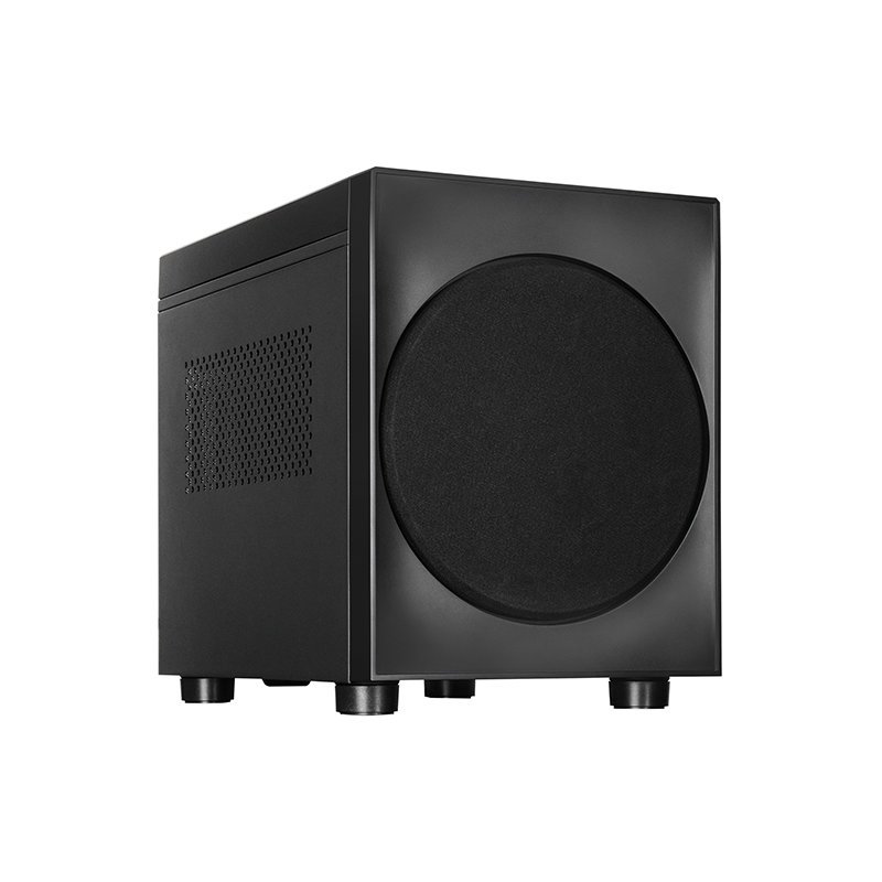 Boîtier Chieftec The Cube mATX style enceinte, façade ronde et ventilateur 200 mm, support GPU 33,5 cm visible