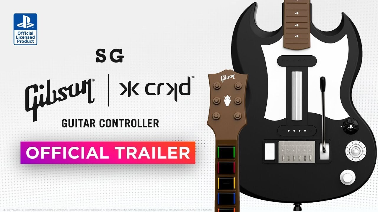 CRKD ressuscite la légende : une Gibson SG officielle pour PlayStation et PC, édition 20e anniversaire 4 Guitare Gibson SG édition 20e anniversaire CRKD pour PlayStation et PC, design hardware gaming, finition rouge et logo officiel