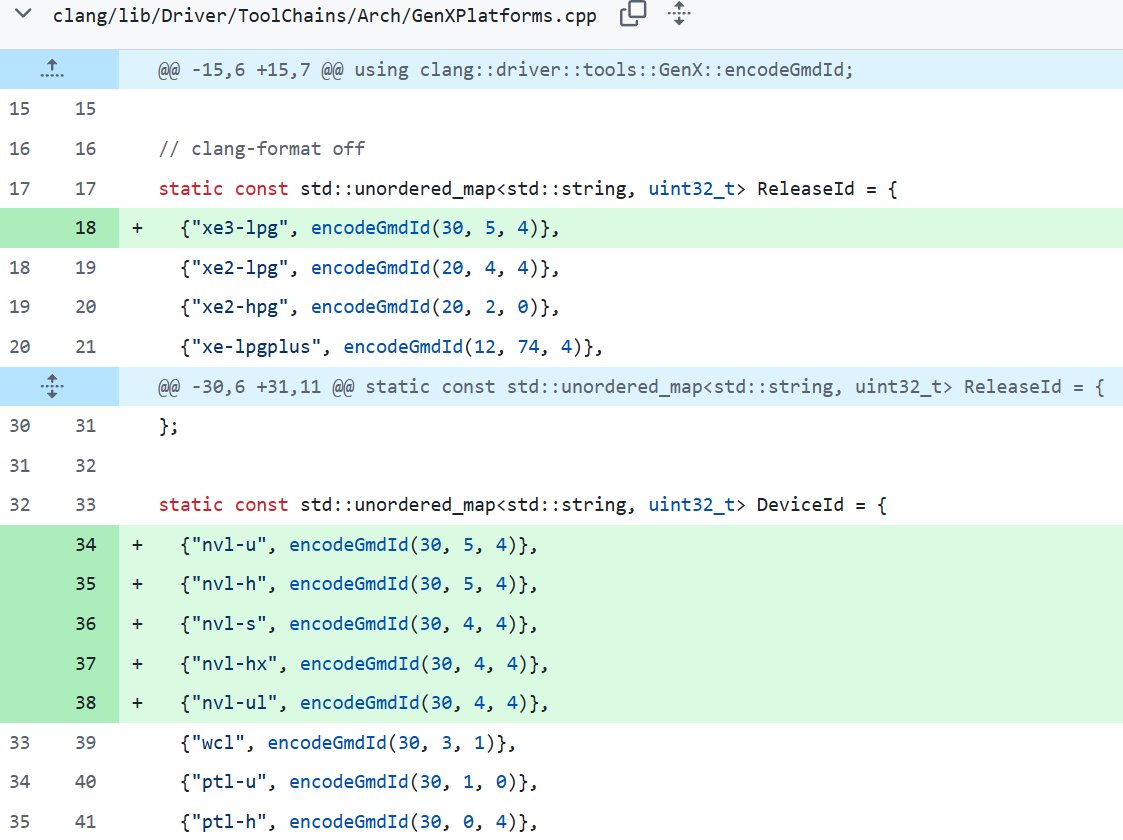 Vue illustrée d’un GPU Intel Nova Lake montrant architectures iGPU mixtes Xe3 et Xe3p, schéma technique de la puce