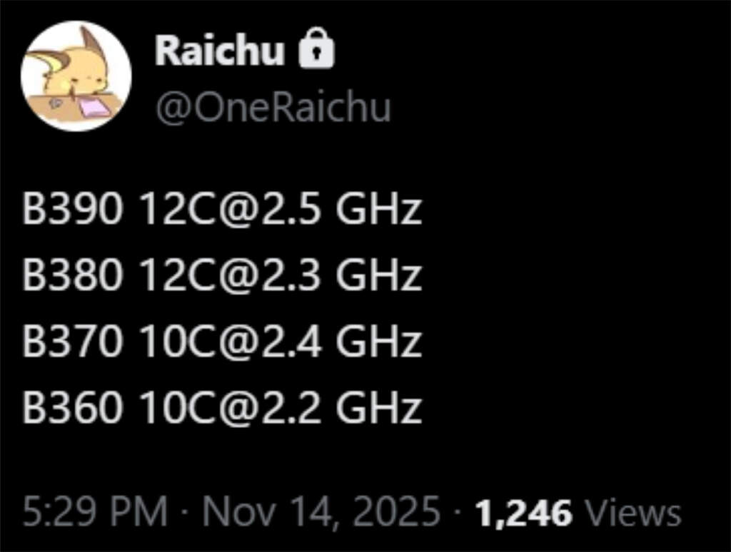 leak arc b380 igpu intel Panther Lake console portable