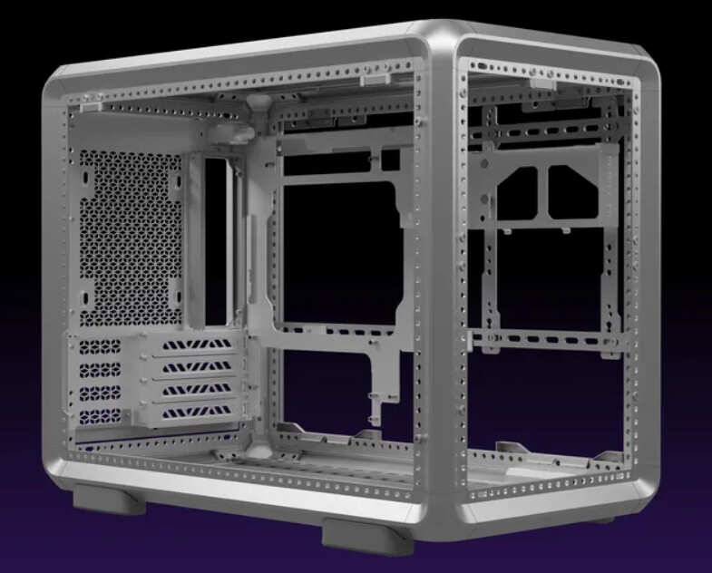 Cooler Master MasterFrame 400 Mesh : boîtier compact modulaire, airflow mesh, support radiateur 360 mm, montage hardware