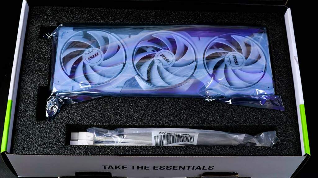 msi rtx 5070 ti ventus 3x pz box open