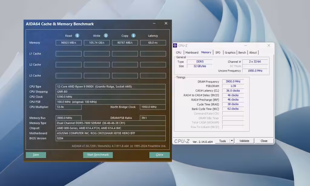 oc ram rog crosshair x870e hero btf