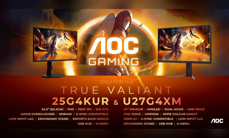 AOC annonce un 27 pouces MiniLED HDR1000 et un 24,5 pouces e-sport à 420 Hz 1 Moniteurs AOC 27" MiniLED HDR1000 et 24,5" e-sport 420 Hz, dalles gaming, fréquence élevée, HDR, contraste MiniLED, temps de réponse faible