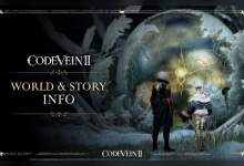 Illustration Code Vein II gameplay sombre, personnages armés, effets lumineux, textures haute résolution, rendu GPU, atmosphère post-apocalyptique