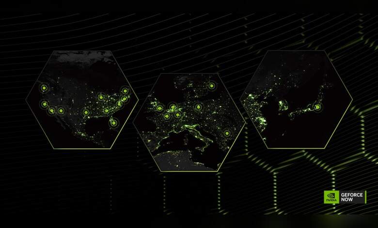 Interface GeForce NOW affichant Blackwell et Apollo Justice, streaming GPU cloud, latence, performances RTX, compatibilité PC et GPUs