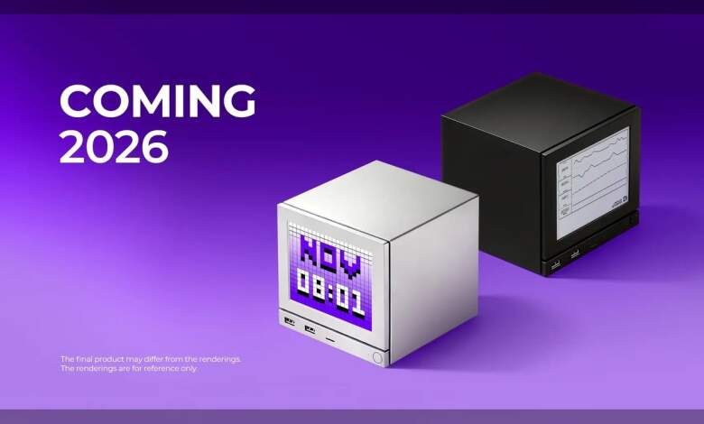 Prototype façade d’affichage pour Steam Machine JSaux avec écran e‑ink optionnel, boîtier PC compact et connectivité matérielle