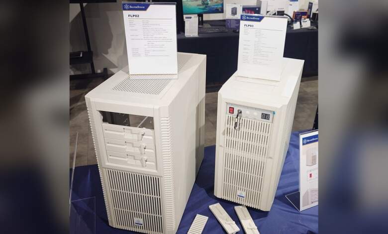 Boîtier microATX SilverStone FLP03 style rétro, façade aluminium, ventilation optimisée, compatibilité carte mère microATX/ITX, refroidissement moderne