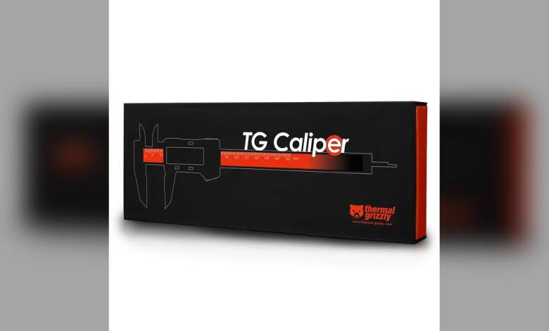 Pied à coulisse numérique Thermal Grizzly TG Caliper pour mesures de radiateurs, pads thermiques et composants PC