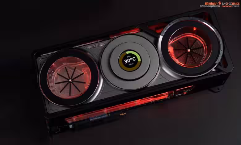 ROG Astral RTX 5090/5080 : un mod watercooling intégral qui préserve le design 1 Mod ROG Astral pour RTX 5090 et 5080 avec watercooling intégral, bloc transparent et tuyaux rigides, préservant le design