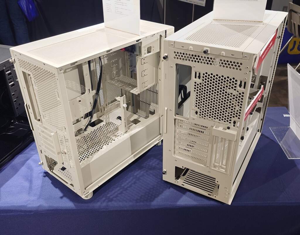 Boîtier microATX SilverStone FLP03 style rétro, façade bois, connectique moderne, ventilation, slots GPU, alimentation SFX