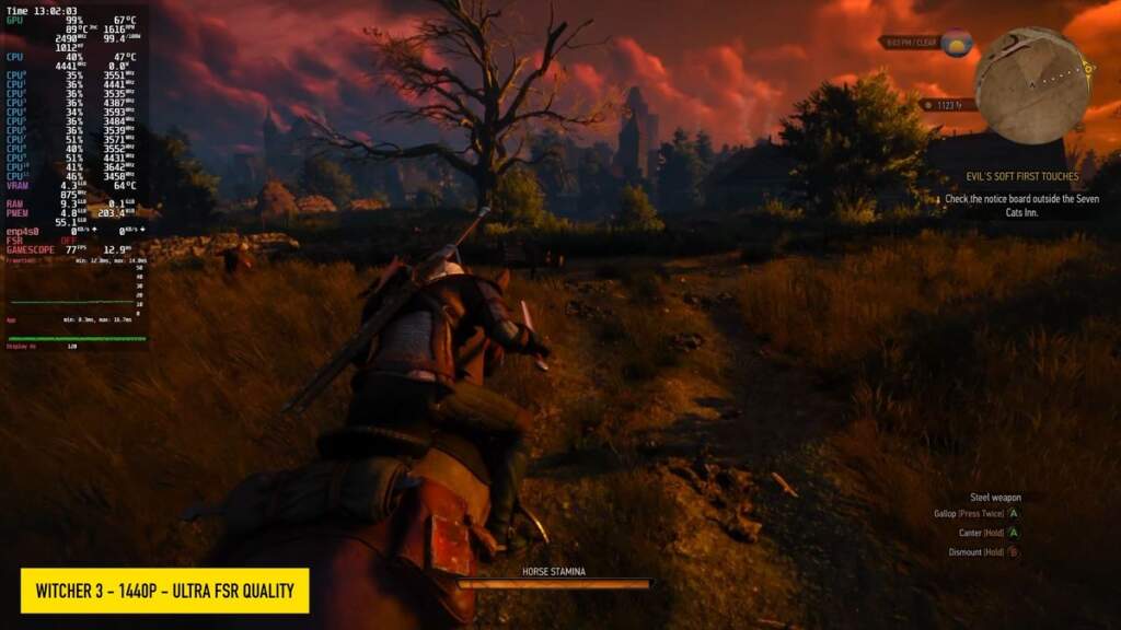 Boîtier Steam Machine DIY montrant carte mère, ventilateurs et design rappelant une console GameCube dans un PC fixe performa