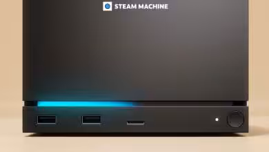 Console Steam Machine 2026 de Valve, design compact de 160 mm sous SteamOS.