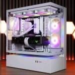 COUGAR CFV235 White en verre trempé avec séparation cache alimentation, airflow latéral et éclairage RGB dans notre test