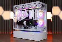 COUGAR CFV235 White en verre trempé avec séparation cache alimentation, airflow latéral et éclairage RGB dans notre test