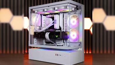 COUGAR CFV235 White en verre trempé avec séparation cache alimentation, airflow latéral et éclairage RGB dans notre test