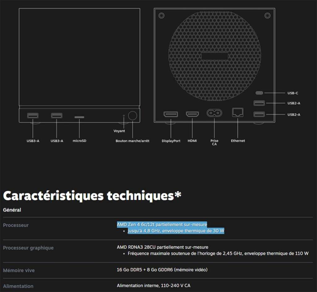 valve steam machine specs officielles