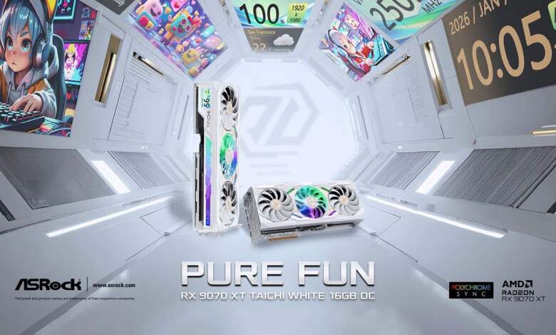 Asrock Radeon RX 9070 XT Taichi White