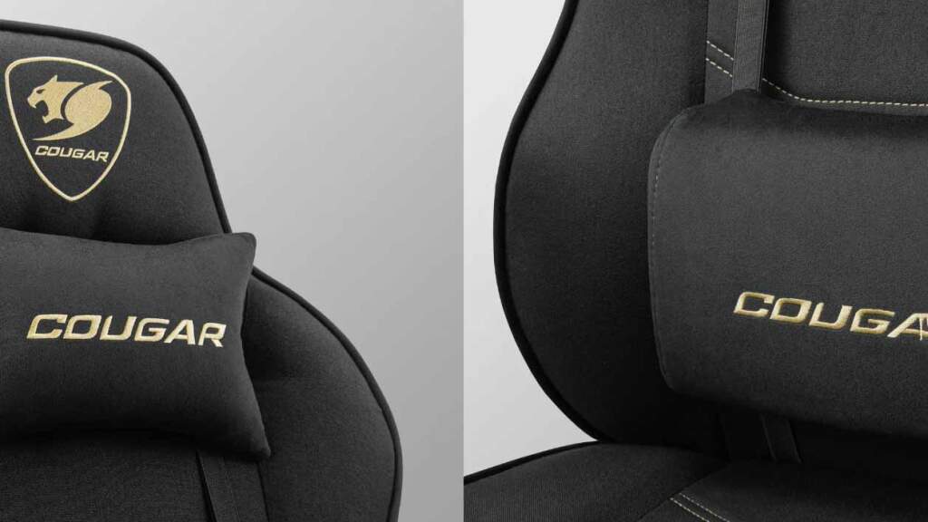 COUGAR Fusion One Gold F : le fauteuil polyvalent qui allie confort premium et esthétique raffinée 24 COUGAR Fusion One Gold F coussins