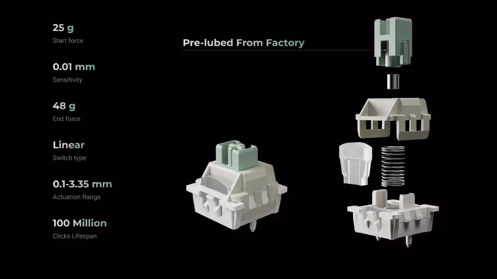 Keychron Q2 HE 8K : clavier gaming 65 % alu, switches magnétiques et 8 000 Hz 3 Keychron Q2 HE 8K switches