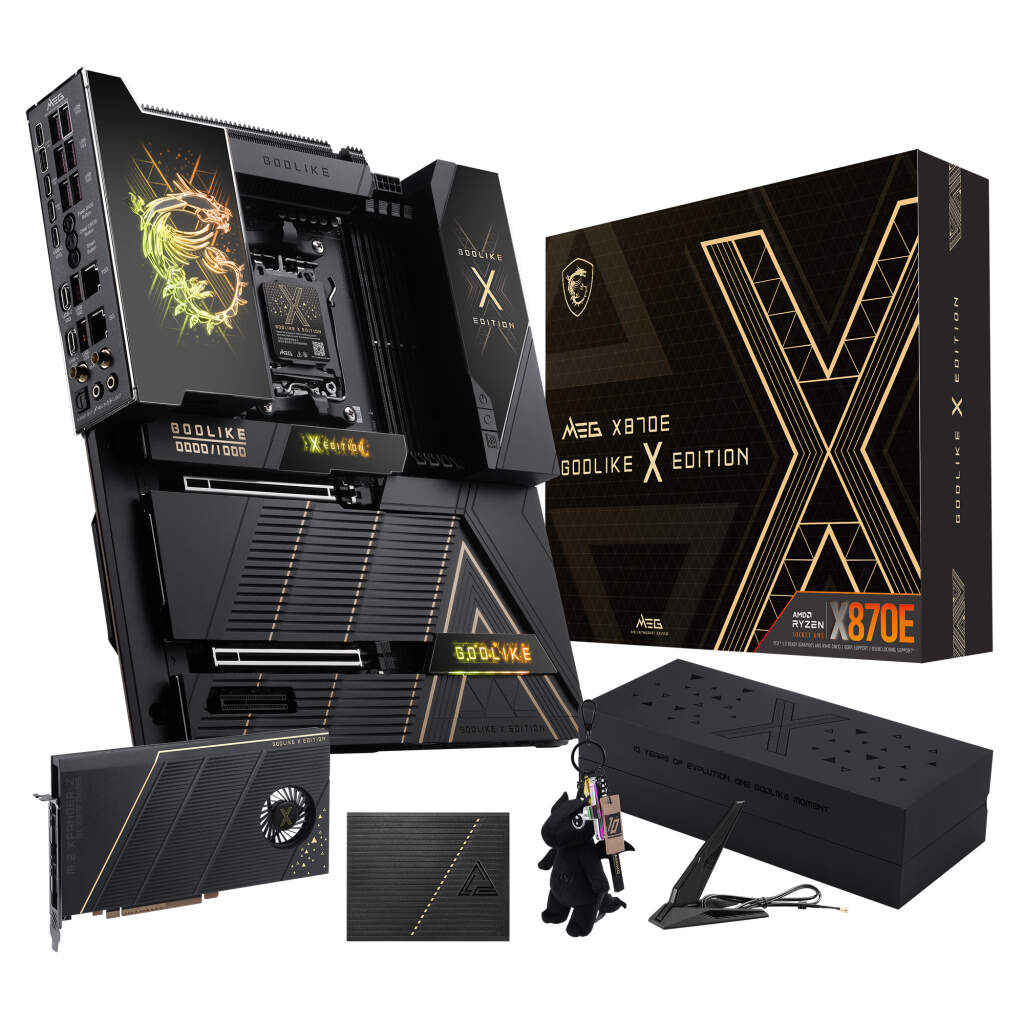 Carte mère MSI MEG X870E GODLIKE X Edition en finition collector, édition limitée
