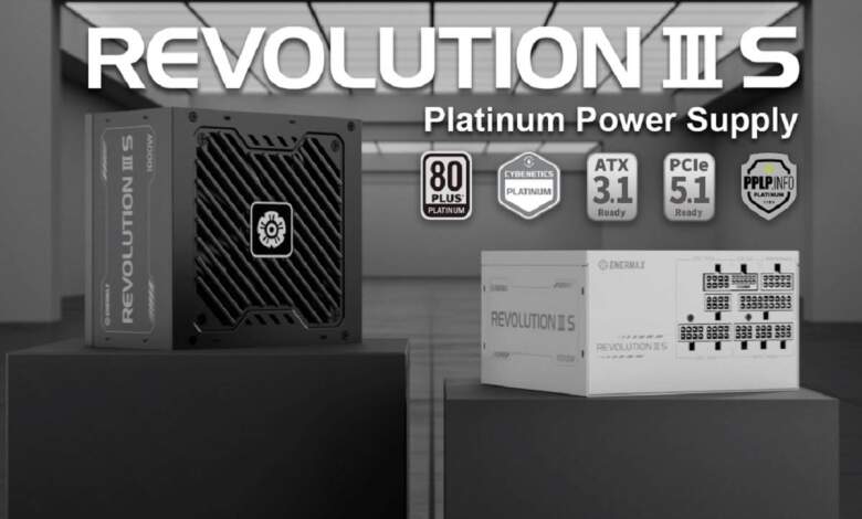 ENERMAX présente la REVOLUTION III S 1000W Platinum, une alimentation ATX 3.1 compacte 1 REVOLUTION III S featured image