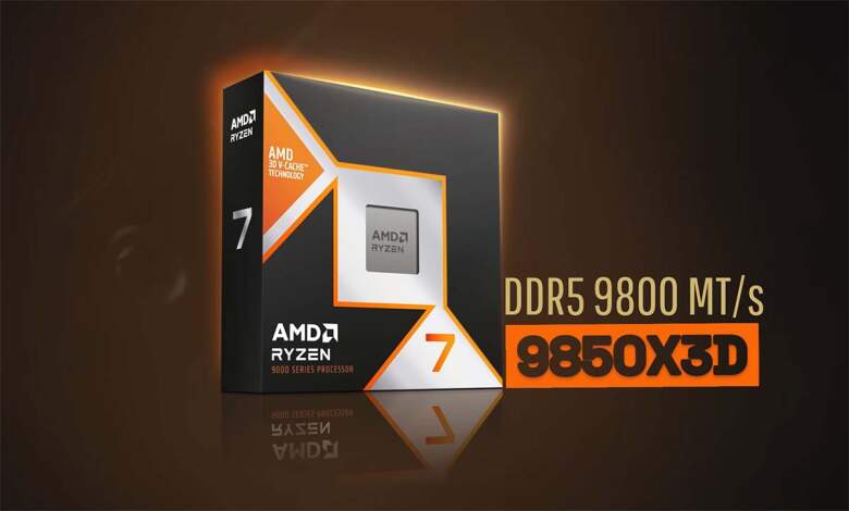 amd ryzen 7 9850x3d 9800 mts ddr5