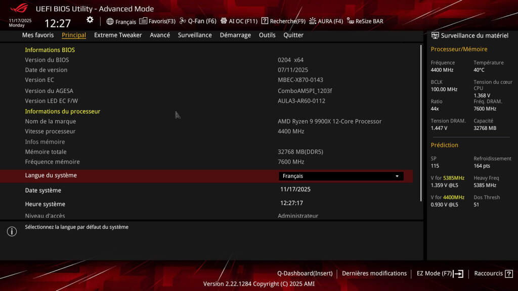 bios rog crosshair x870e hero btf 4