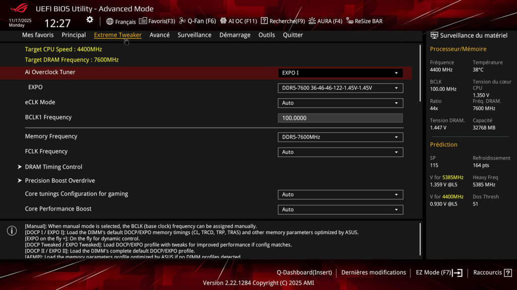bios rog crosshair x870e hero btf 5
