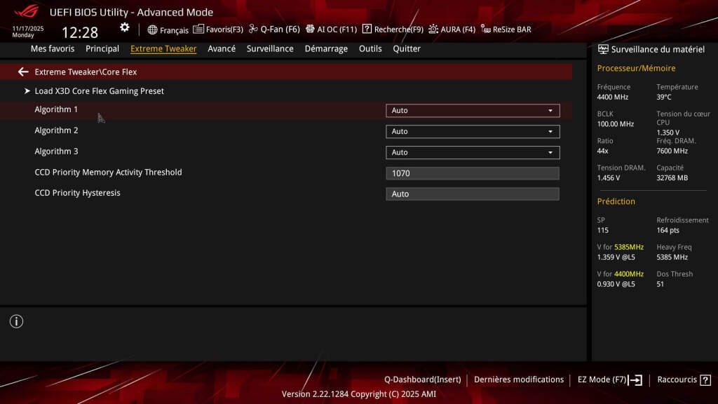 bios rog crosshair x870e hero btf 9