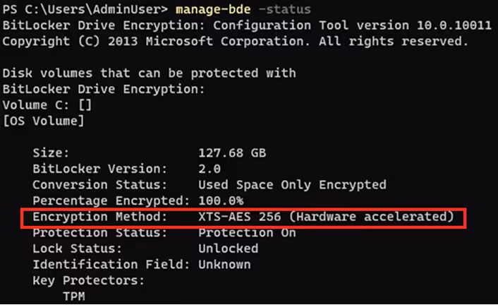 Icône BitLocker Windows 11 avec accélération matérielle TPM chiffrement AES-NI NVMe CPU performances