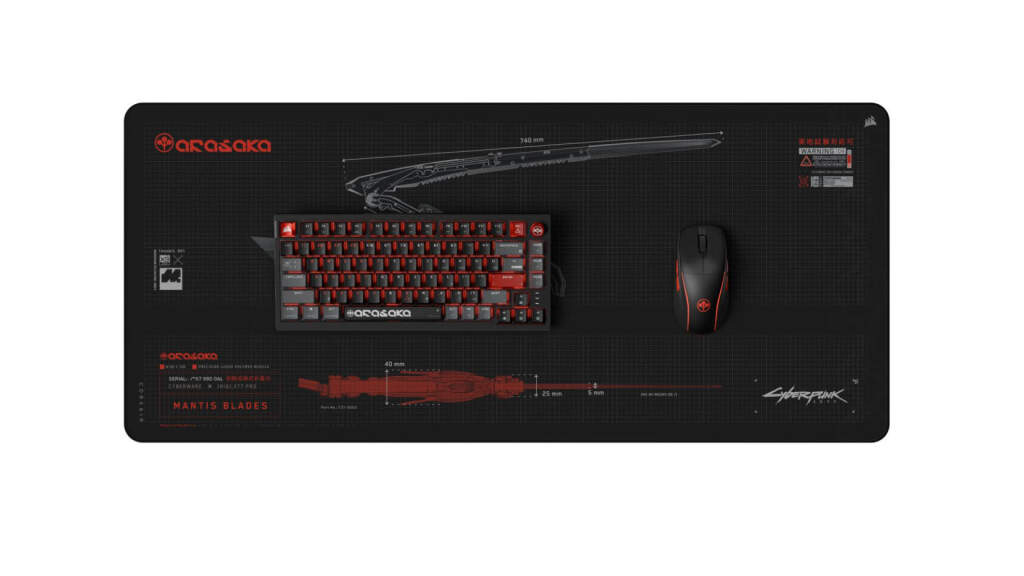 corsair cyberpunk 2077 arasaka edition tapis