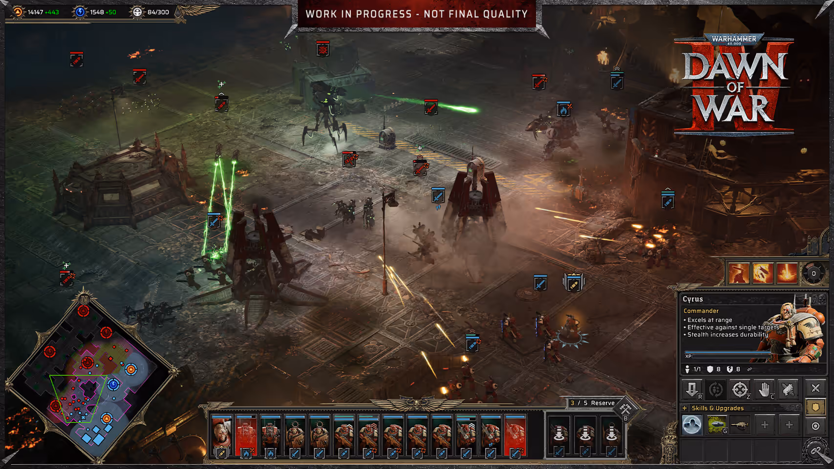 Dawn of War IV : deuxième alpha fermée du 12 au 15 décembre, inscriptions via newsletter 4 Capture d'écran Dawn of War IV sur PC montrant interface HUD, modèles 3D détaillés, textures haute résolution et effets d'éclairage réalistes