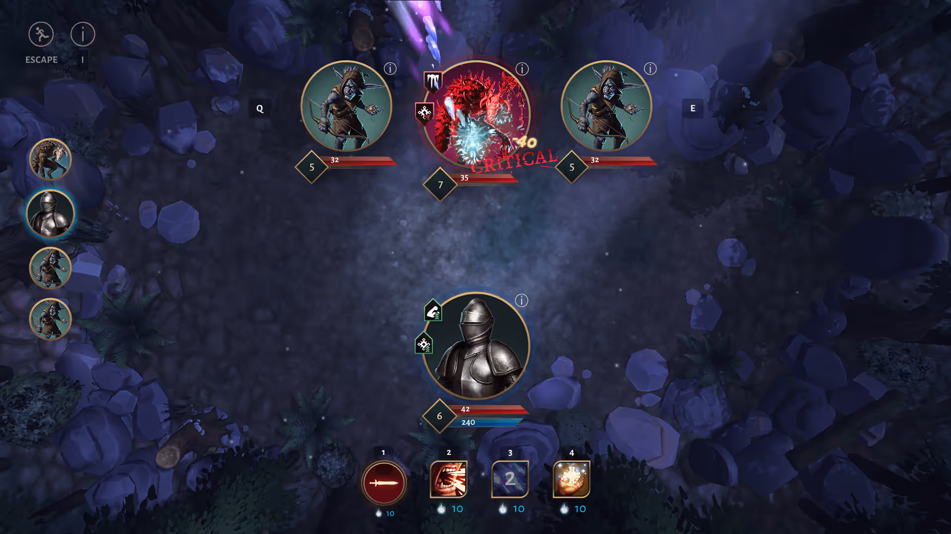 Capture d'écran du MMO Fallen Sword II montrant interface HUD, effets lumineux, modèles 3D et détails graphiques pour PC et mobile
