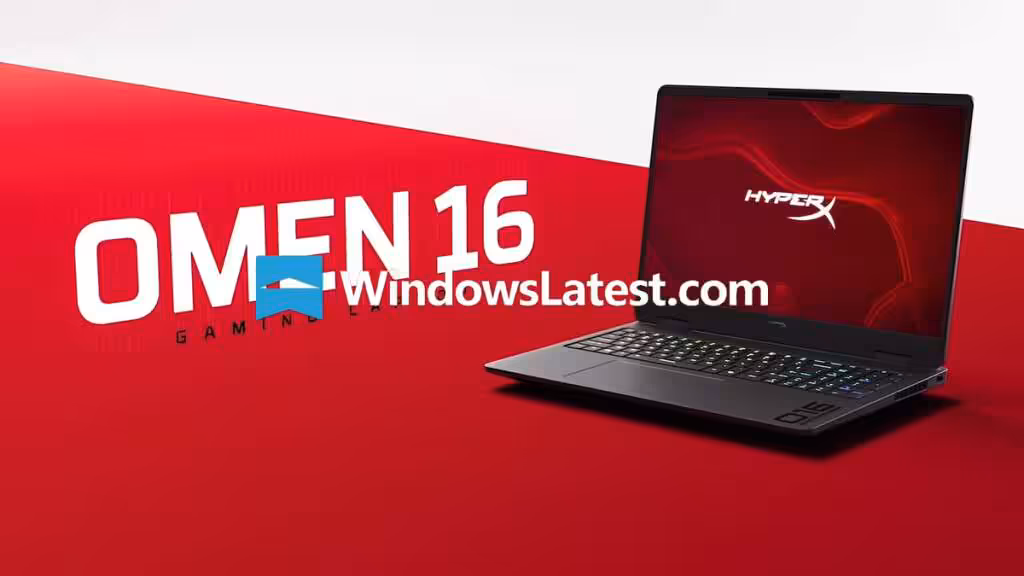 Vue du HP Omen 2026 présentant les modèles OMEN 15, OMEN 16 et OMEN MAX 16 avec design gamer et étiquettes RTX 5090 visibles