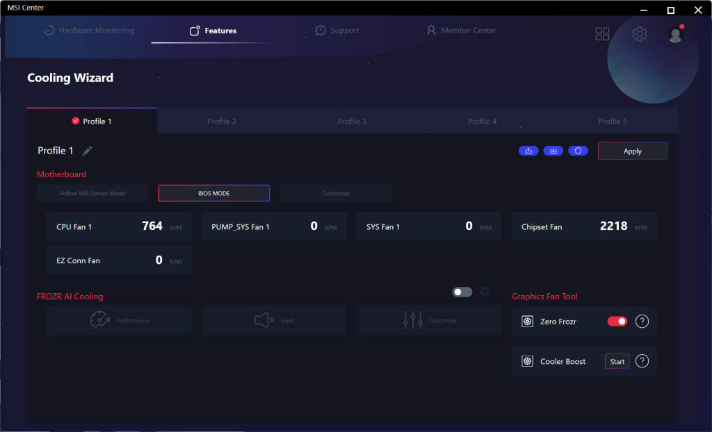 Test MSI MPG X870I Edge Ti EVO WiFi : la carte mère X870 Mini-ITX ultime ? 89 msi center 02