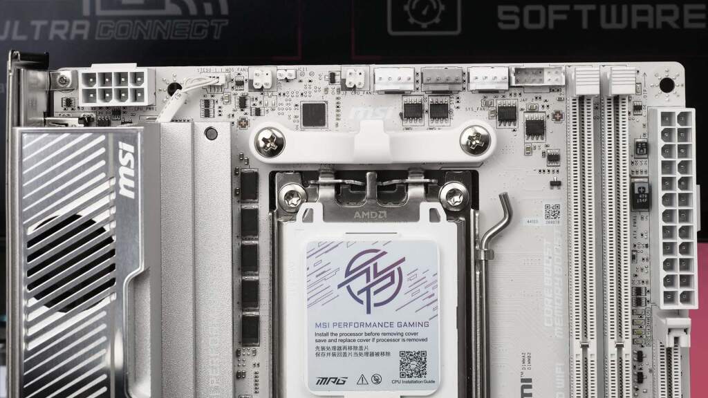 Test MSI MPG X870I Edge Ti EVO WiFi : la carte mère X870 Mini-ITX ultime ? 118 msi mpg x870 i edge ti evo wifi connectiques internes 01