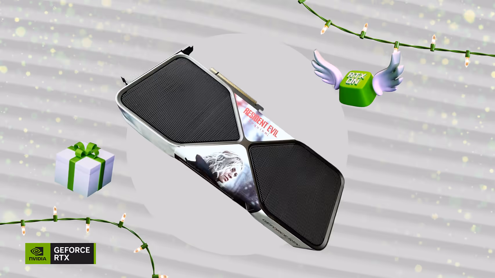 NVIDIA DLSS 4 arrive dans Battlefield 6 et Doll Impostor, concours RTX 5090 Resident Evil 2 Capture d'écran montrant GPU NVIDIA et logo DLSS 4 avec aperçu de Battlefield 6 et Doll Impostor, mots-clés RTX 5090, ray tracing, upscaling