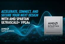 Photo des FPGA AMD Spartan UltraScale+ SU45P SU60P avec PCIe 4.0 et transceivers 16,3G pour applications industrielles
