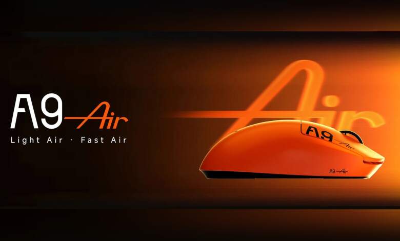 Souris gaming sans fil ATK A9 47 g capteur PAW3950 8 kHz design ambidextre RGB boutons DPI boutique