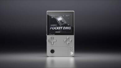 Console portable AYANEO Pocket DMG édition limitée Bright Silver, châssis aluminium, écran LCD, boutons ergonomiques, port USB-C