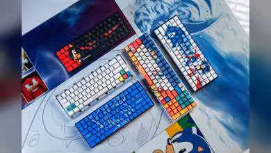 Claviers mécaniques Higround x SEGA Sonic rétro Hall Effect formats 75% et 96% RGB aluminium switches hot-swap