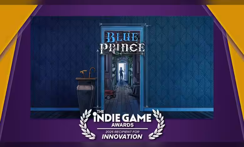 Affiche Indie Game Awards avec logo, visuel du jeu Expedition 33 et texte d'annonce sur retrait de prix, style illustration numérique et éléments UI